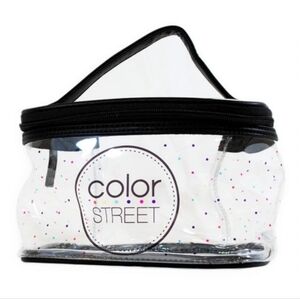 Color Street Travel Case Clear Cosmetic Bag